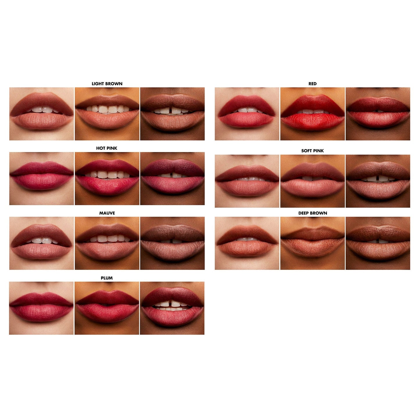 Love Triangle Lip Pencil Shade Chart